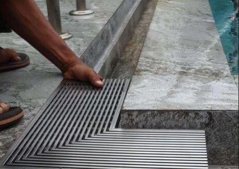 pool linear drain grate
