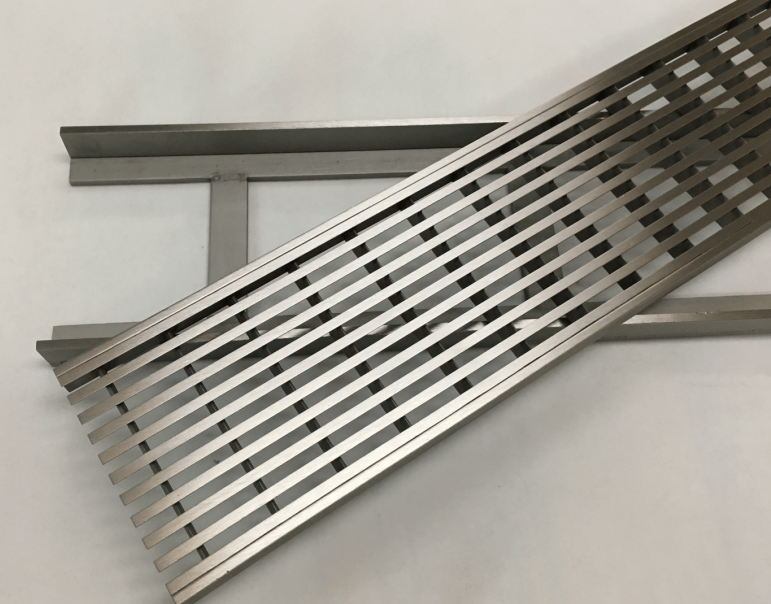 linear grates with angle frame